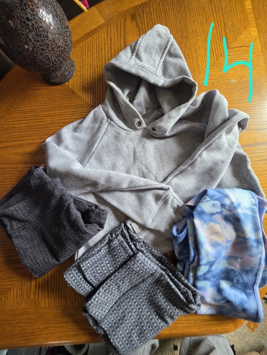 Ivivva Other - Athleta Girls Gray Hoodie Sweatshirt - Cozy Pullover Bundle Size 14